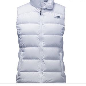 North Face white puffer vest